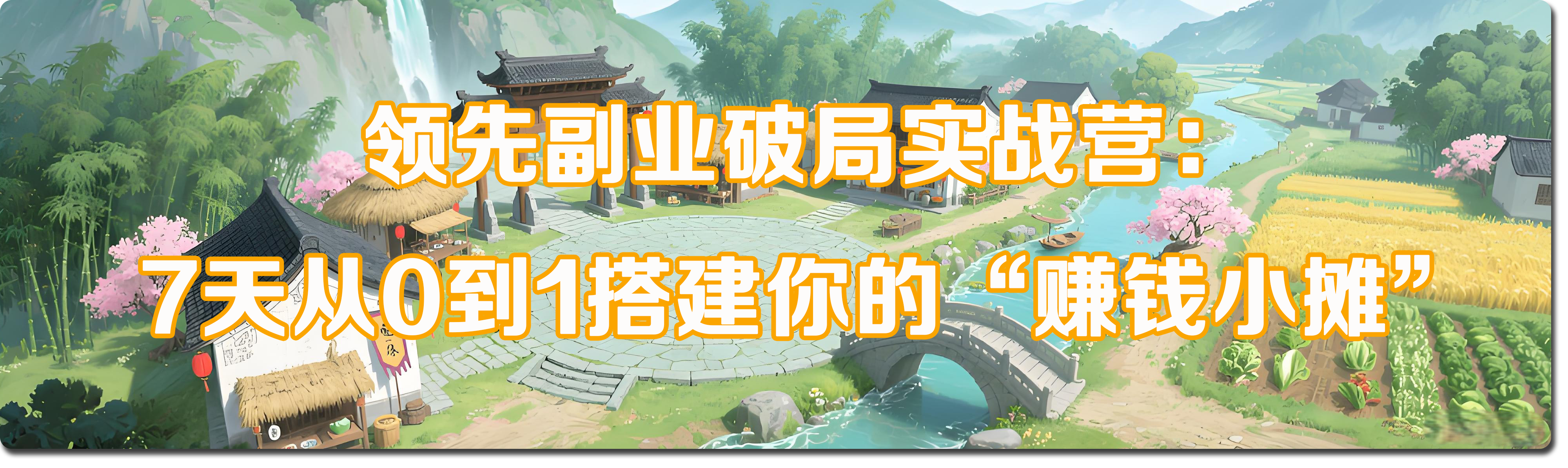 新手村——副业0到1的飞跃，打造个人互联网副业赚钱机器-领先副业网